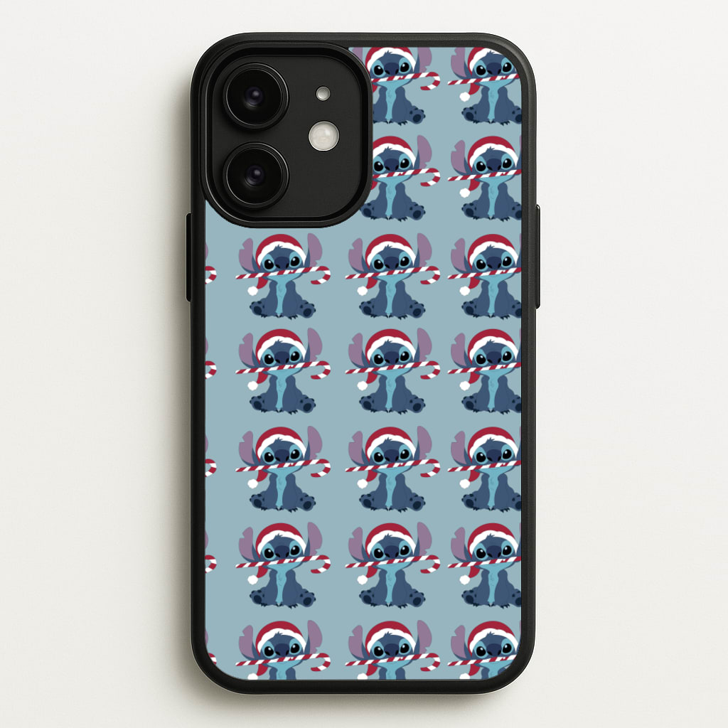 Christmas Blue Alien Pattern - Christmas Phone Case for iPhone 11