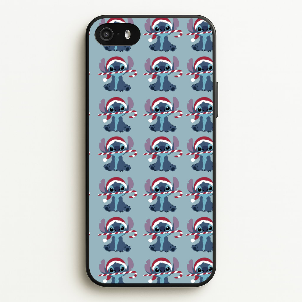 Christmas Blue Alien Pattern - Christmas Phone Case for iPhone 5 / 5s / SE 2016
