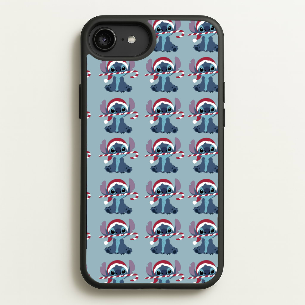 Christmas Blue Alien Pattern - Christmas Phone Case for iPhone 6 Plus / 7 Plus / 8 Plus