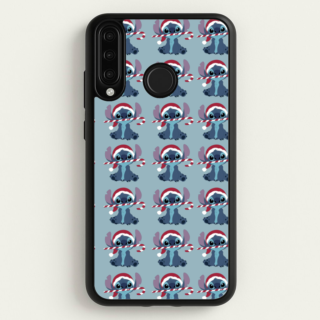 Christmas Blue Alien Pattern - Christmas Phone Case for Huawei P30 Lite