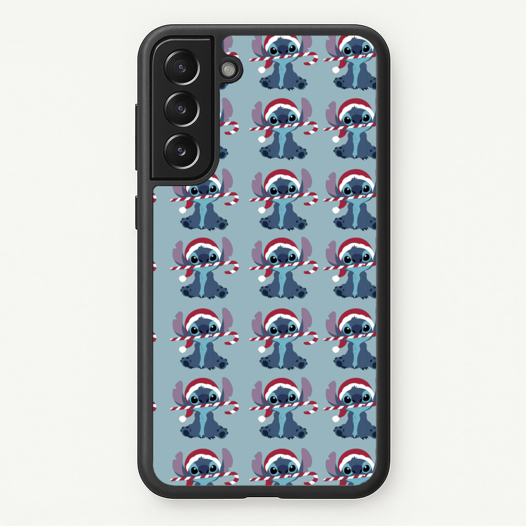 Christmas Blue Alien Pattern - Christmas Phone Case for Galaxy S21 Plus