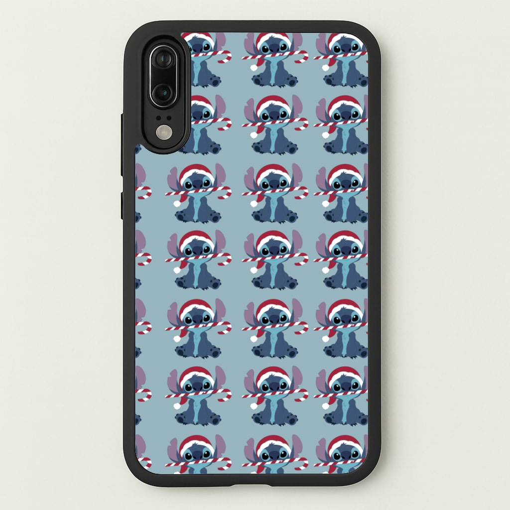 Christmas Blue Alien Pattern - Christmas Phone Case for Huawei P20