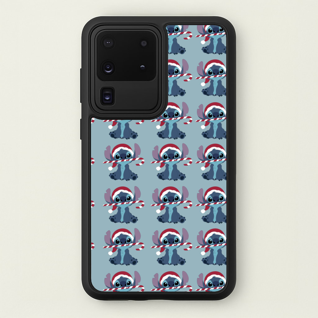 Christmas Blue Alien Pattern - Christmas Phone Case for Galaxy S20 Ultra