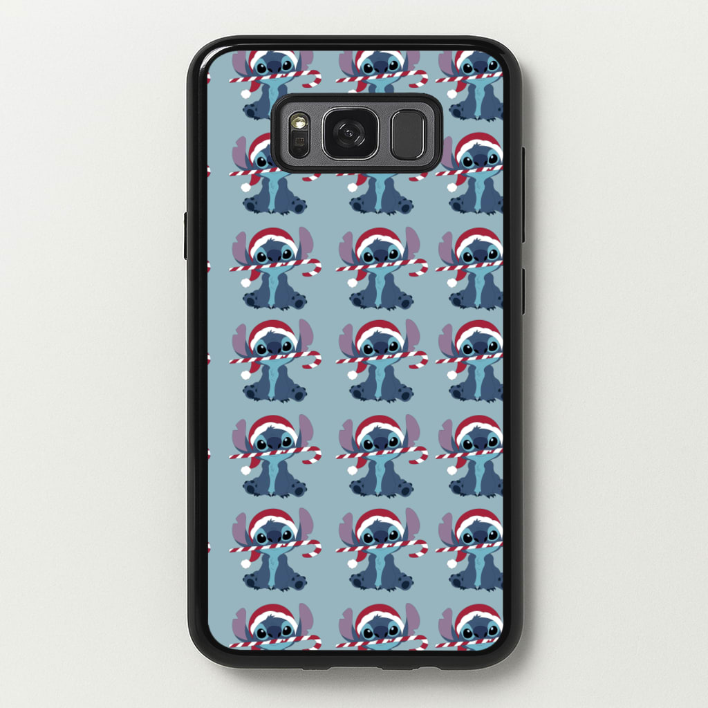 Christmas Blue Alien Pattern - Christmas Phone Case for Galaxy S8 Plus
