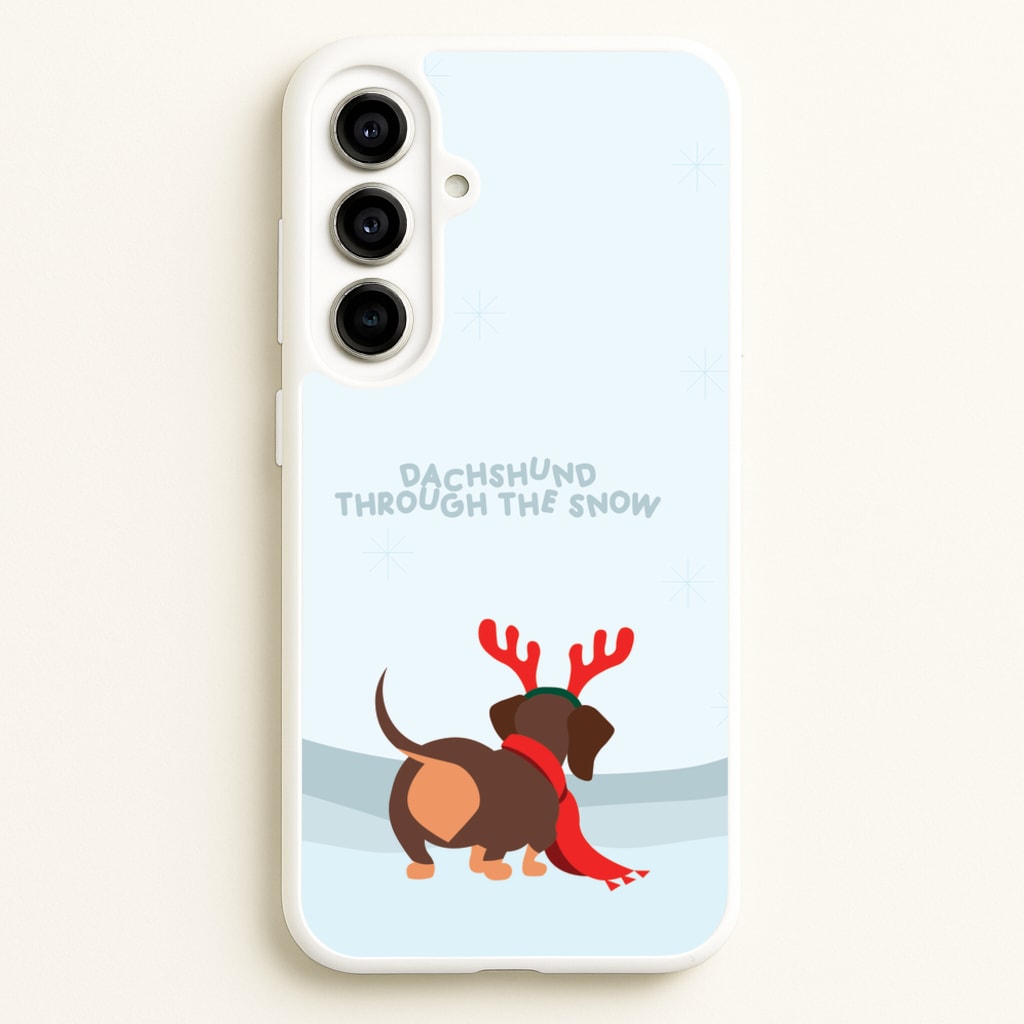 Dachshund Through The Snow - Christmas - Christmas Phone Case for Galaxy A56