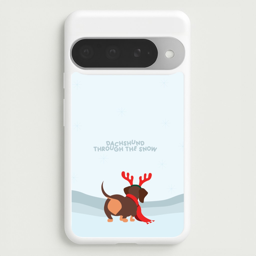 Dachshund Through The Snow - Christmas Phone Case for Google Pixel 10 Pro XL