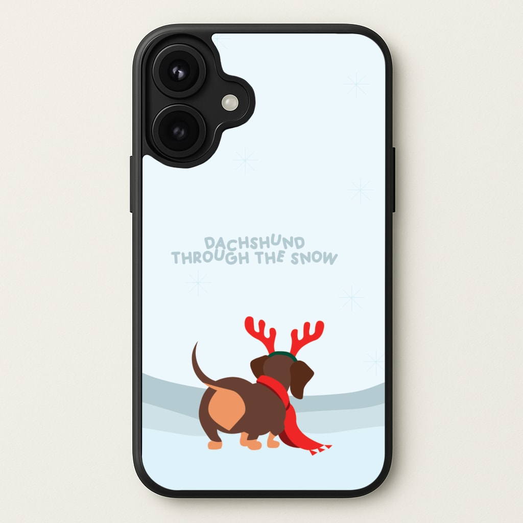 Dachshund Through The Snow - Christmas Phone Case for iPhone 17
