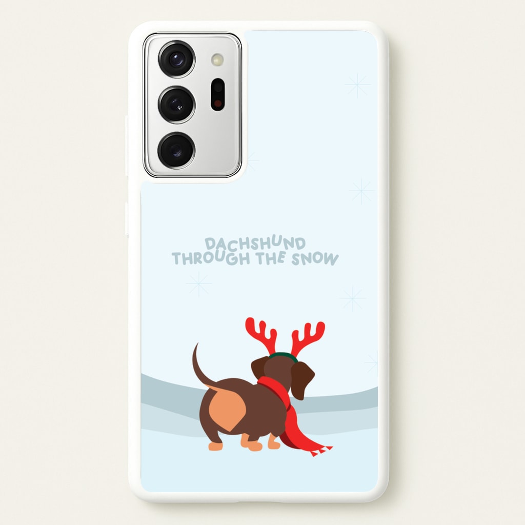 Dachshund Through The Snow - Christmas - Christmas Phone Case for Galaxy Note 20 Ultra