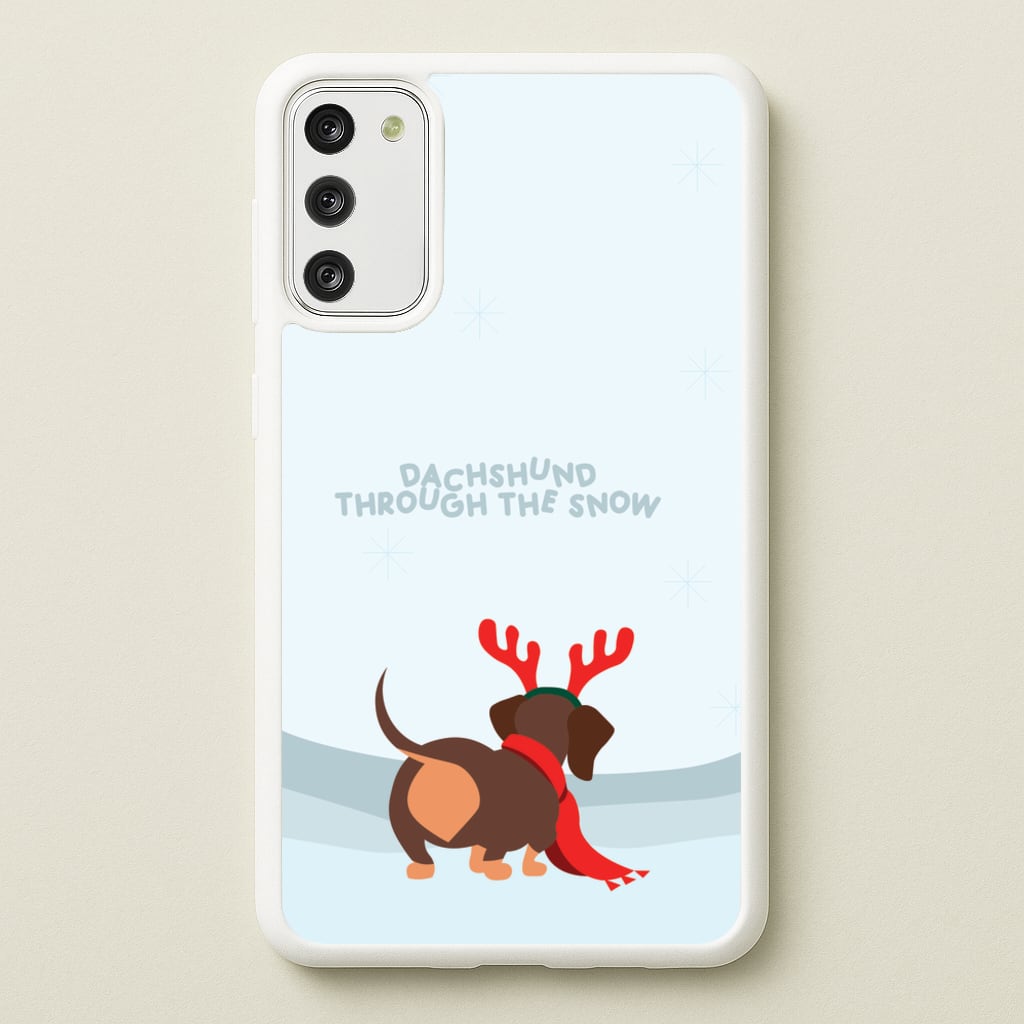 Dachshund Through The Snow - Christmas - Christmas Phone Case for Galaxy S20