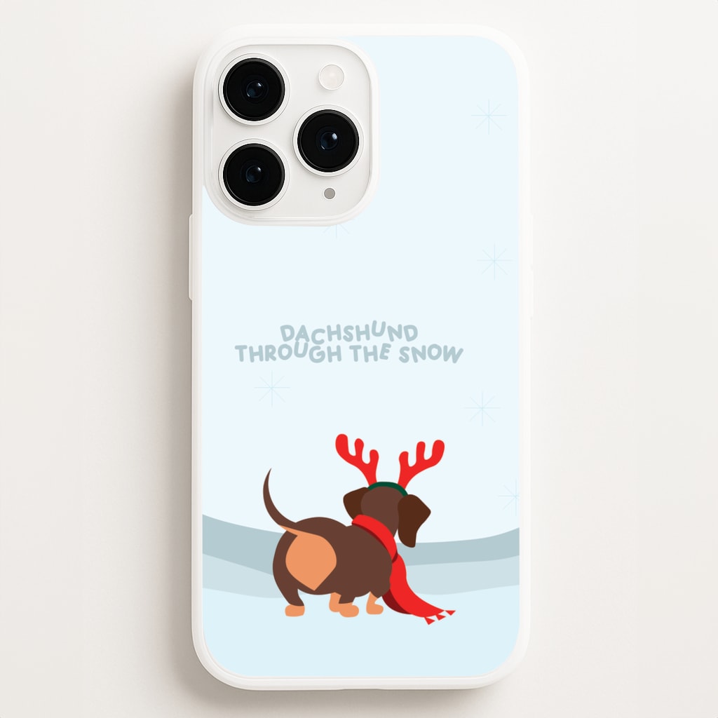 Dachshund Through The Snow - Christmas - Christmas Phone Case for iPhone 11 Pro