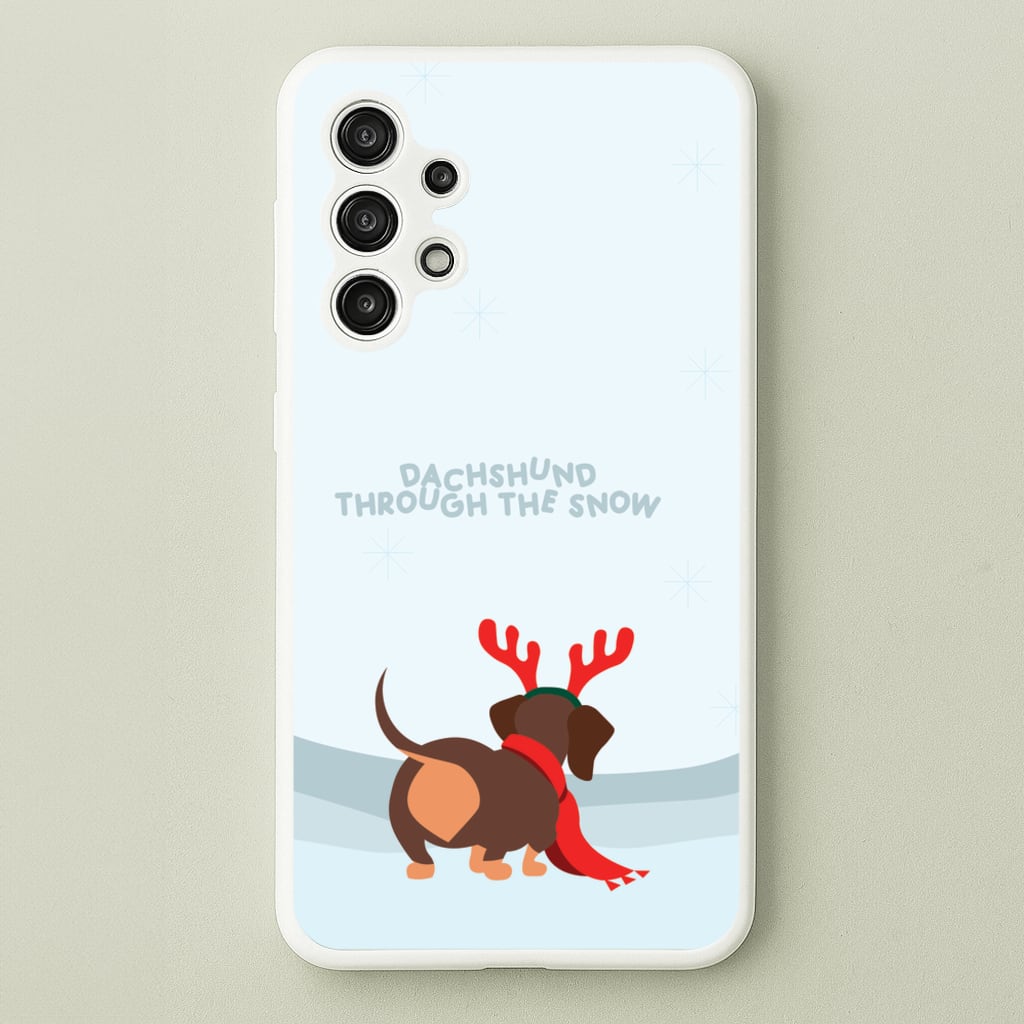 Dachshund Through The Snow - Christmas - Christmas Phone Case for Galaxy A13