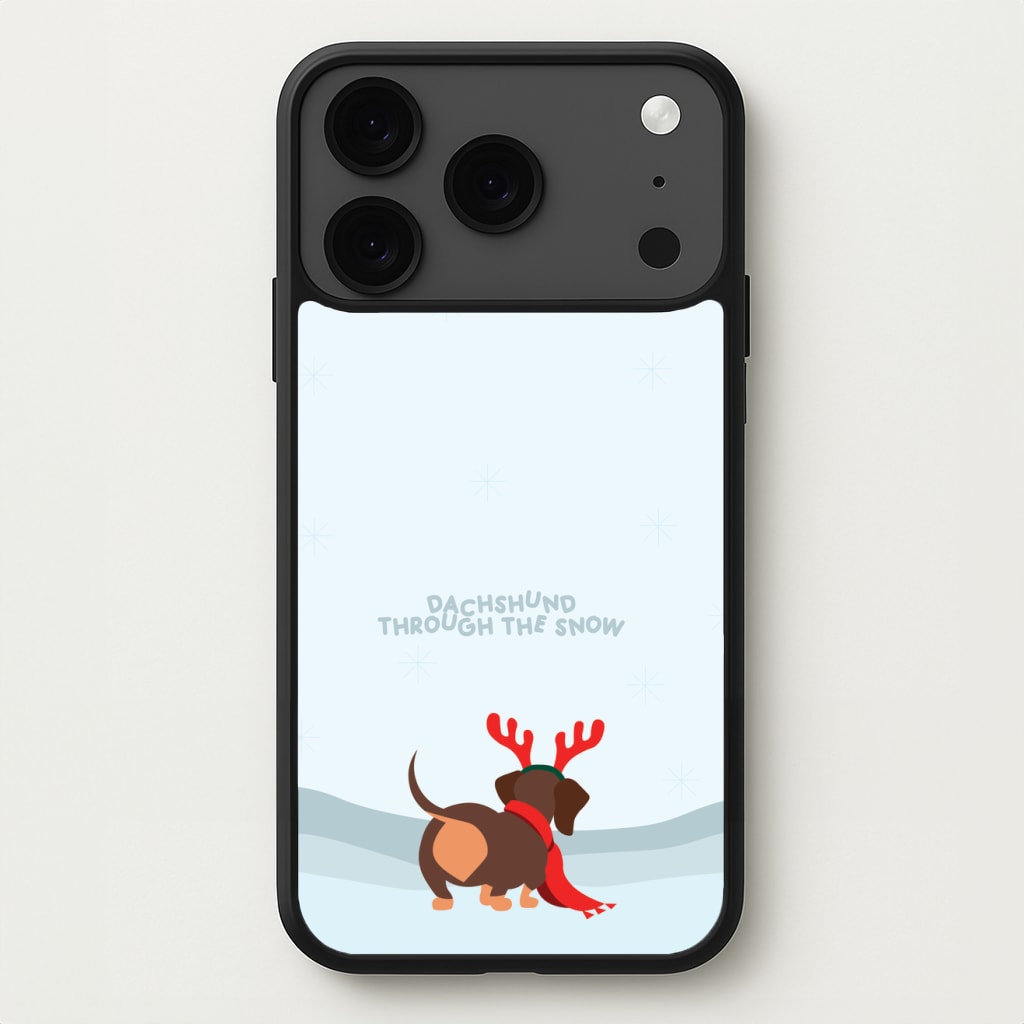 Dachshund Through The Snow - Christmas Phone Case for iPhone 17 Pro Max