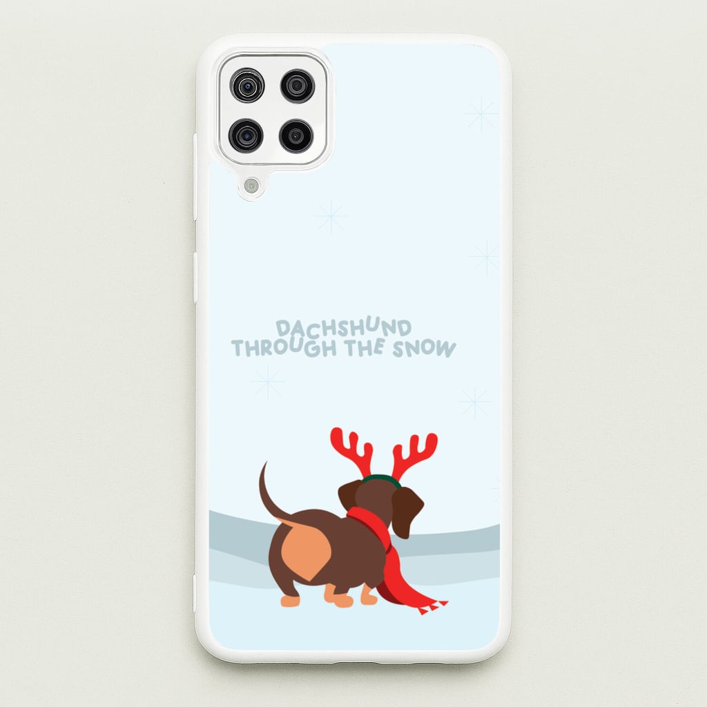 Dachshund Through The Snow - Christmas - Christmas Phone Case for Galaxy A12