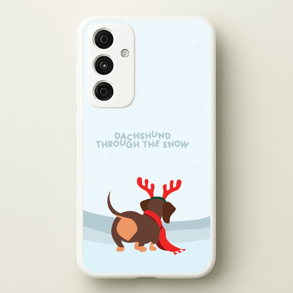 Dachshund Through The Snow - Christmas - Christmas Phone Case for Galaxy A35