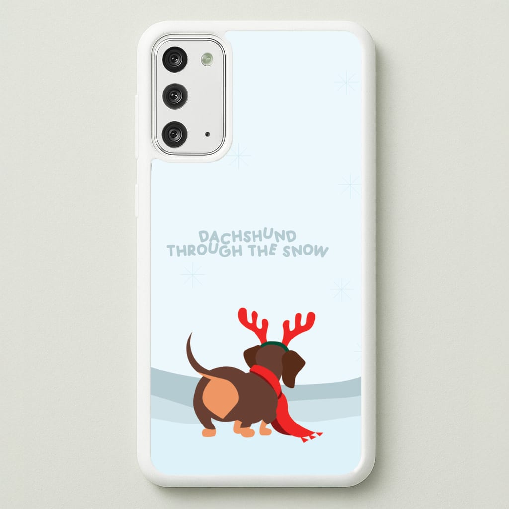 Dachshund Through The Snow - Christmas - Christmas Phone Case for Galaxy Note 20