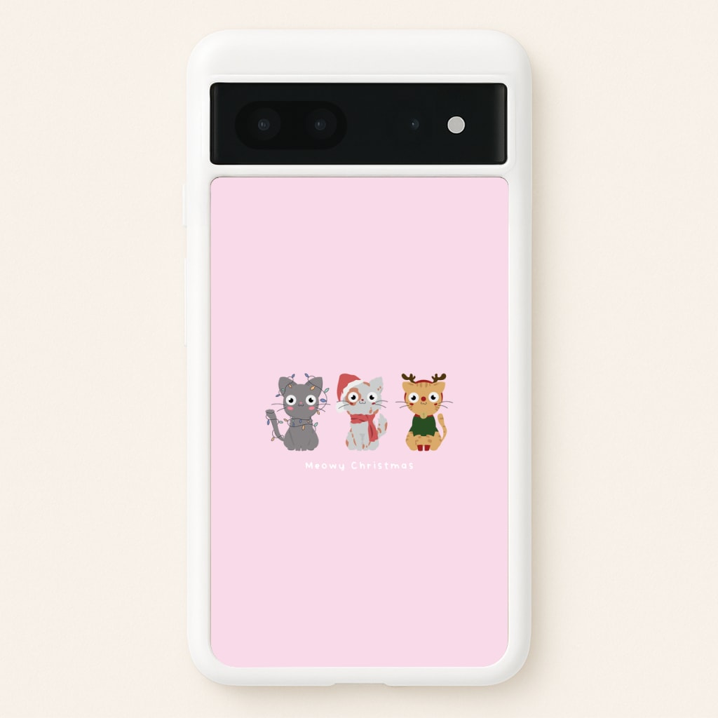 Meowy Christmas - Christmas Phone Case for Google Pixel 7
