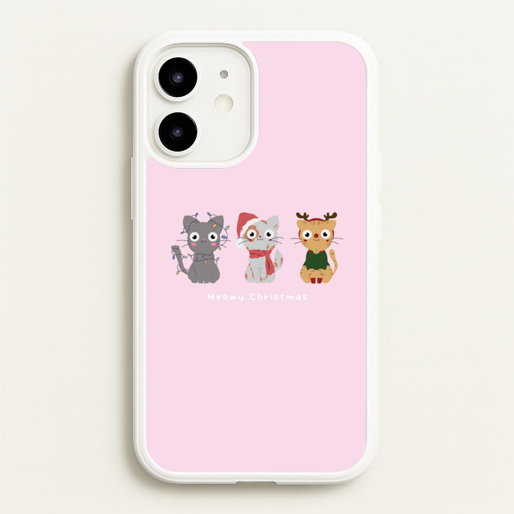 Meowy Christmas - Christmas Phone Case for iPhone 12 / 12 Pro