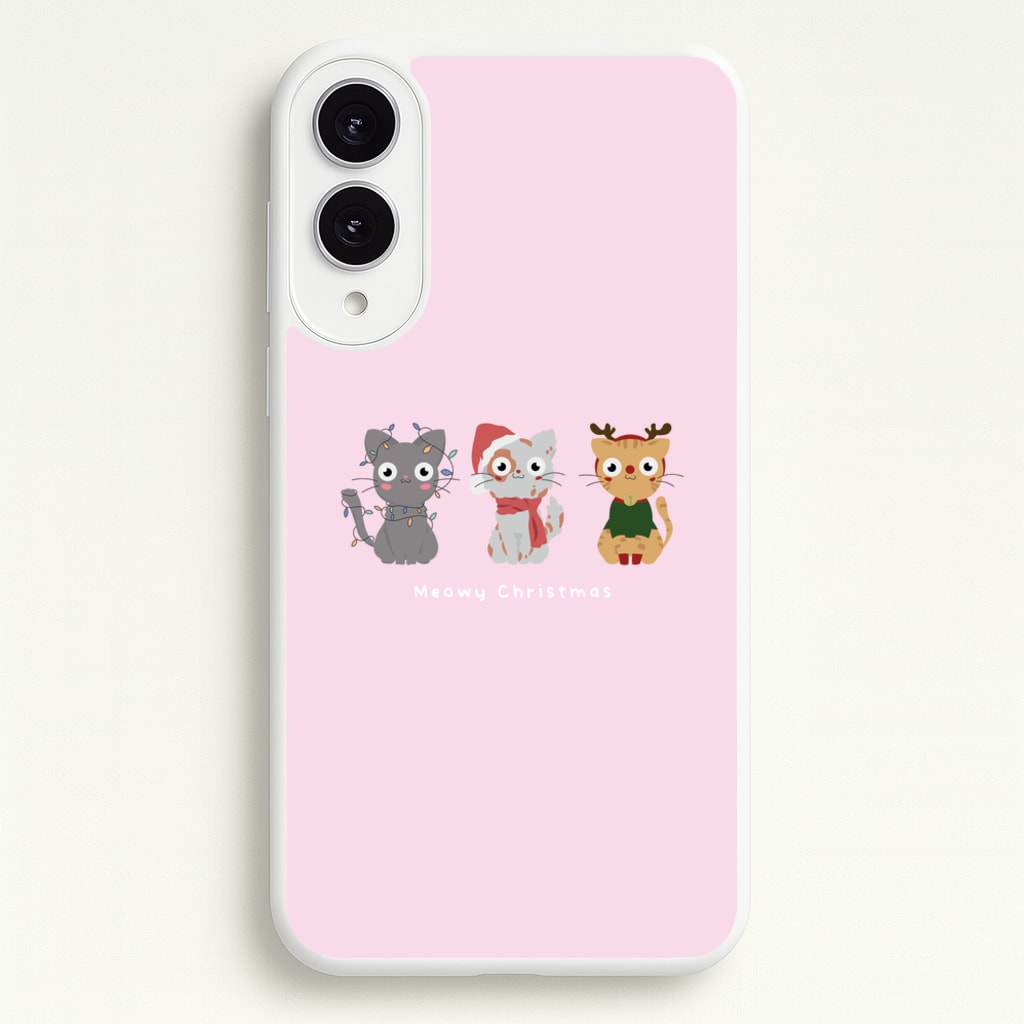 Meowy Christmas - Christmas Phone Case for Galaxy S25 Edge