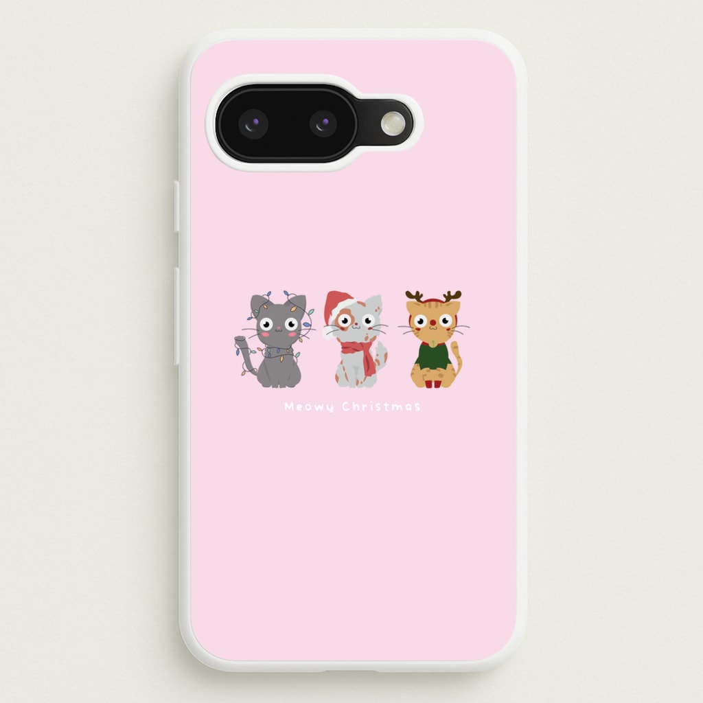 Meowy Christmas - Christmas Phone Case for Google Pixel 9a