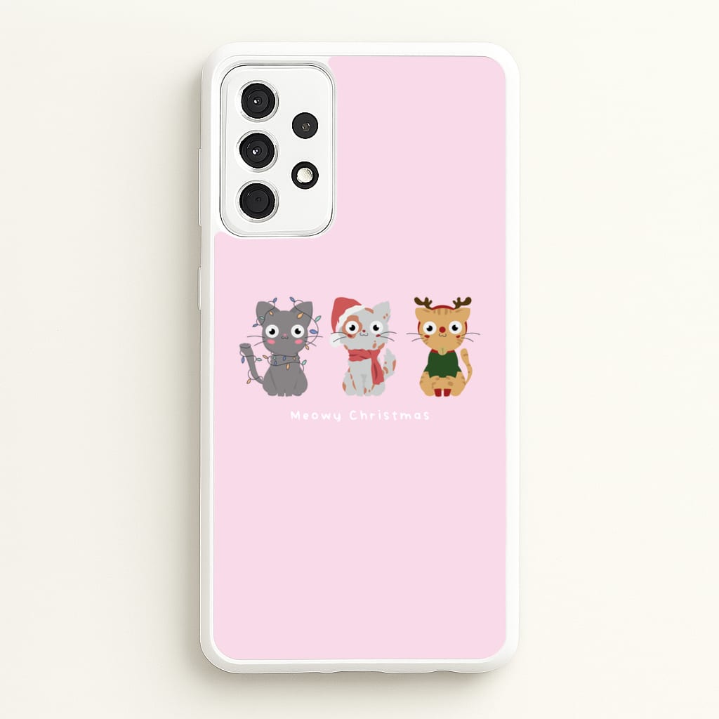 Meowy Christmas - Christmas Phone Case for Galaxy A52 / A52s