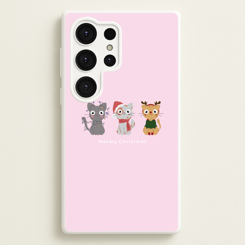 Meowy Christmas - Christmas Phone Case for Galaxy S25 Ultra