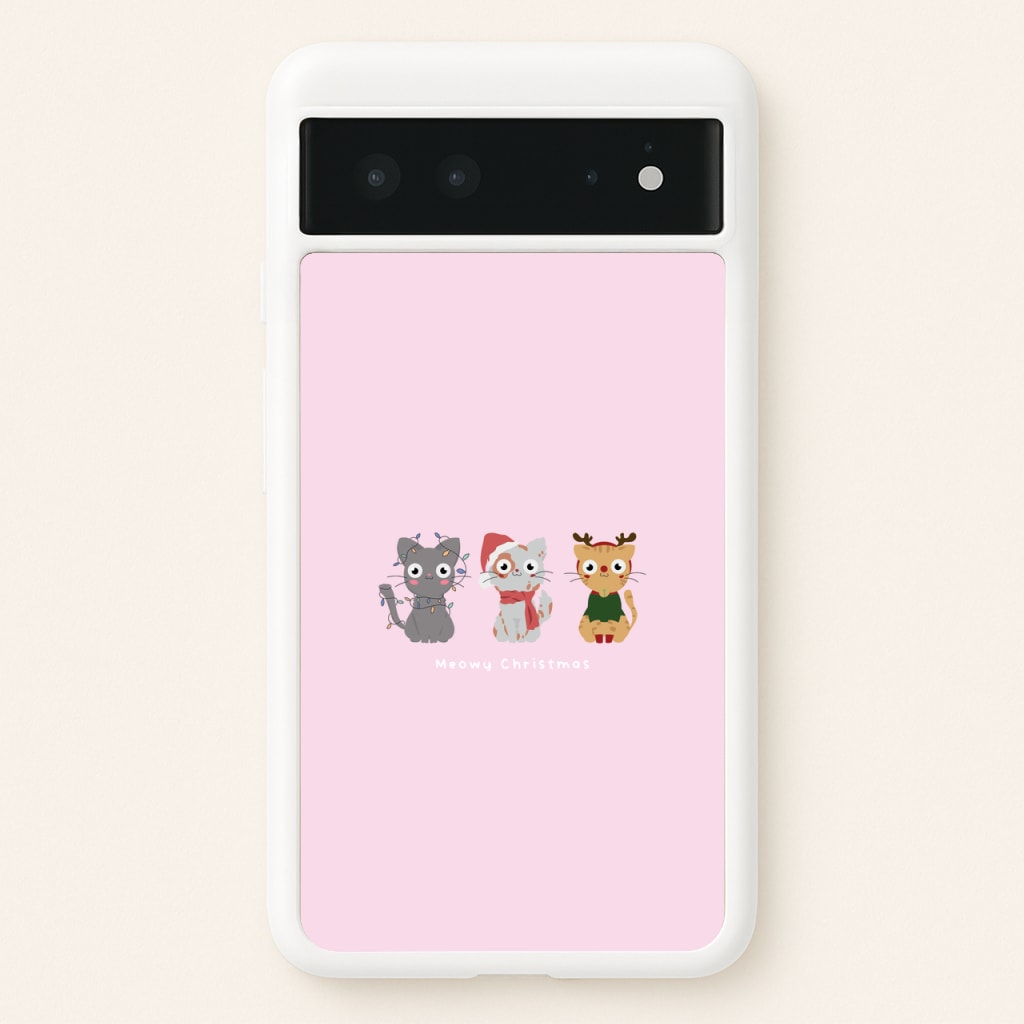 Meowy Christmas - Christmas Phone Case for Google Pixel 6