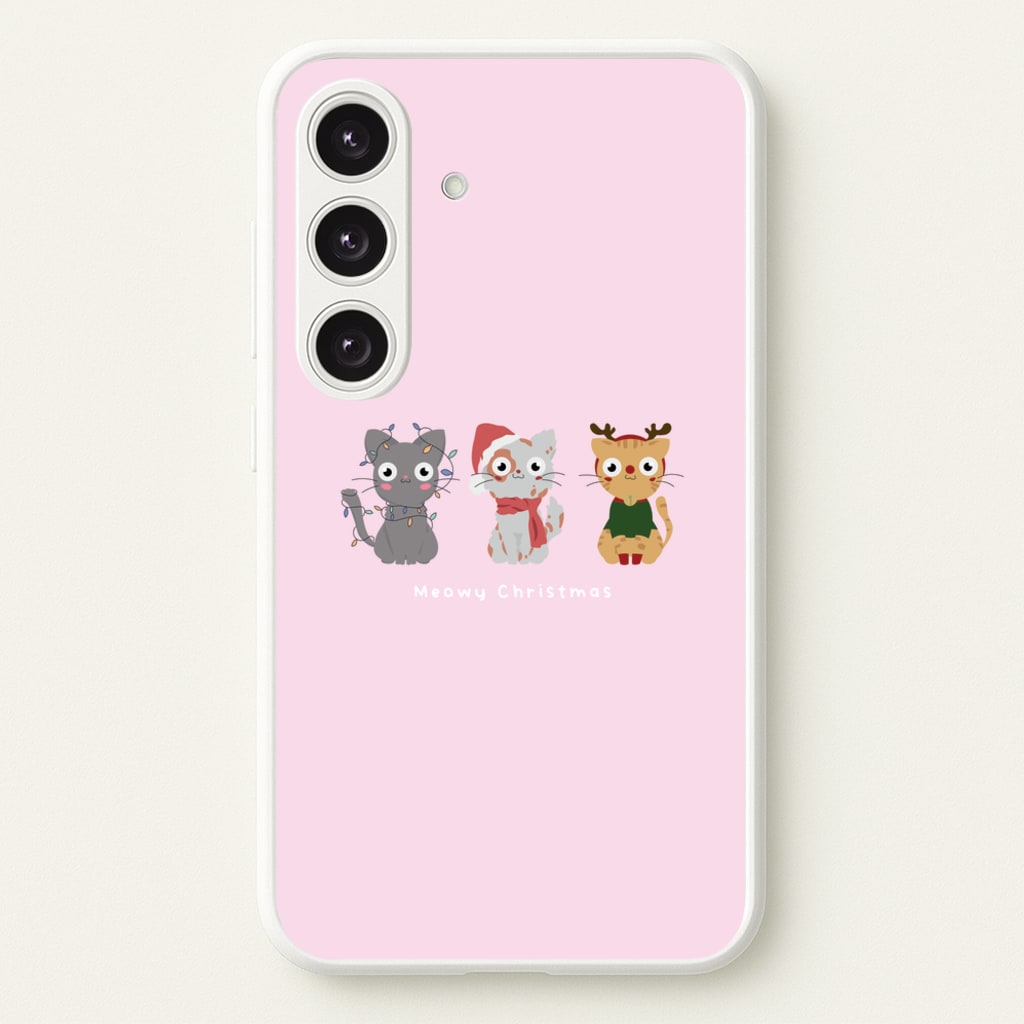Meowy Christmas - Christmas Phone Case for Galaxy S25 Plus