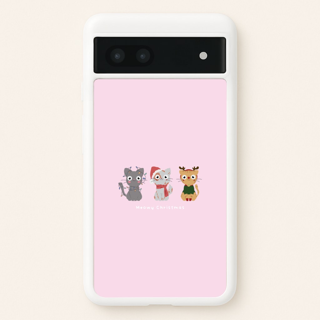 Meowy Christmas - Christmas Phone Case for Google Pixel 7a