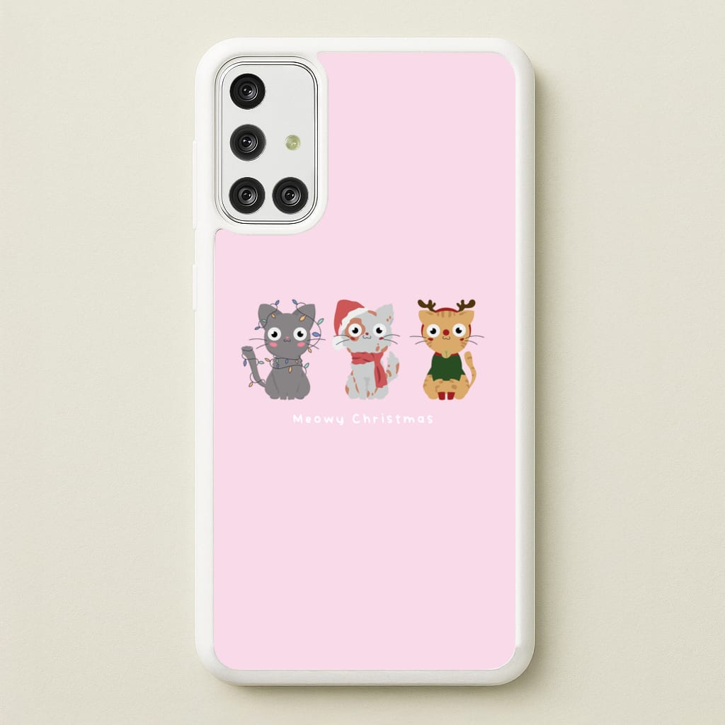 Meowy Christmas - Christmas Phone Case for Galaxy A71