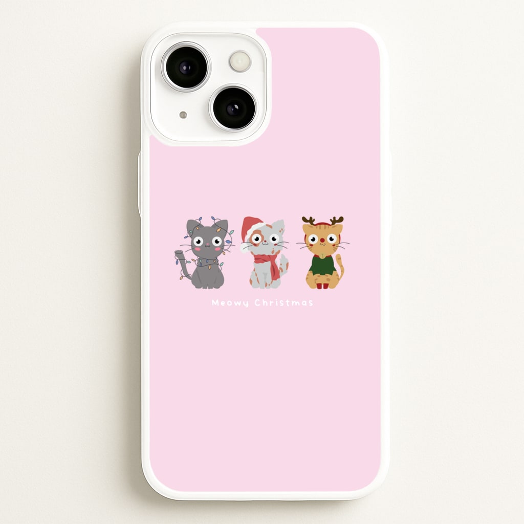 Meowy Christmas - Christmas Phone Case for iPhone 13 Mini
