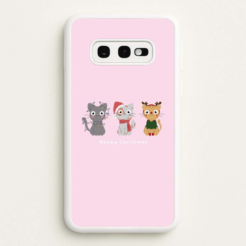 Meowy Christmas - Christmas Phone Case for Galaxy S10e