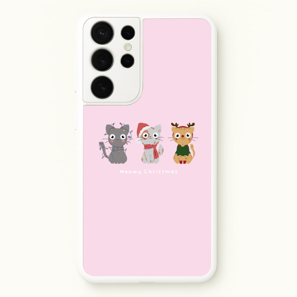 Meowy Christmas - Christmas Phone Case for Galaxy S21 Ultra