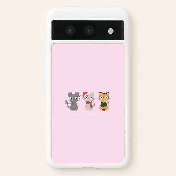 Meowy Christmas - Christmas Phone Case for Google Pixel 8a