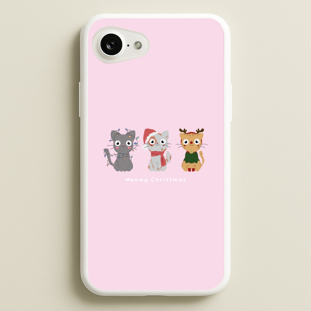 Meowy Christmas - Christmas Phone Case for iPhone 16e