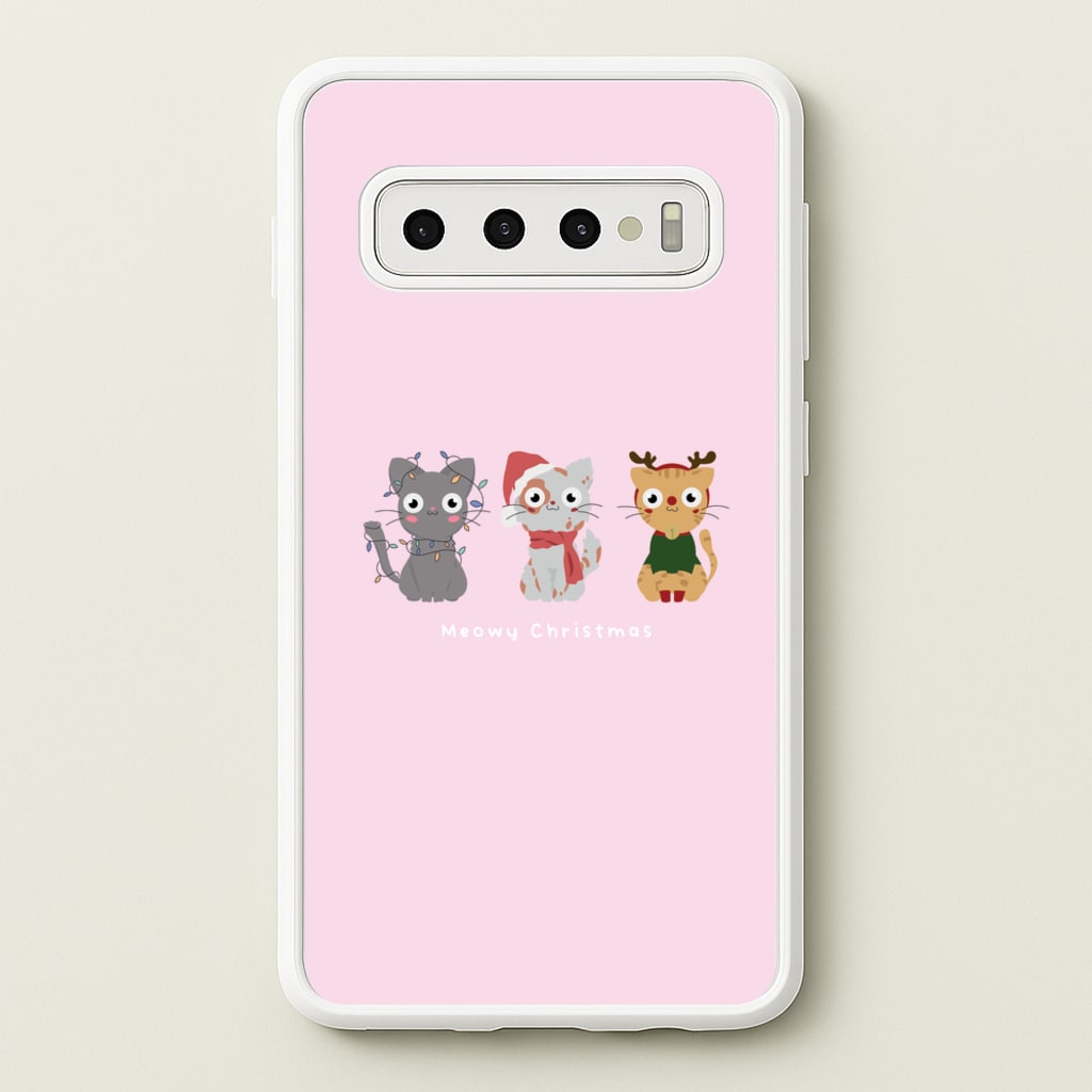 Meowy Christmas - Christmas Phone Case for Galaxy S10 Plus