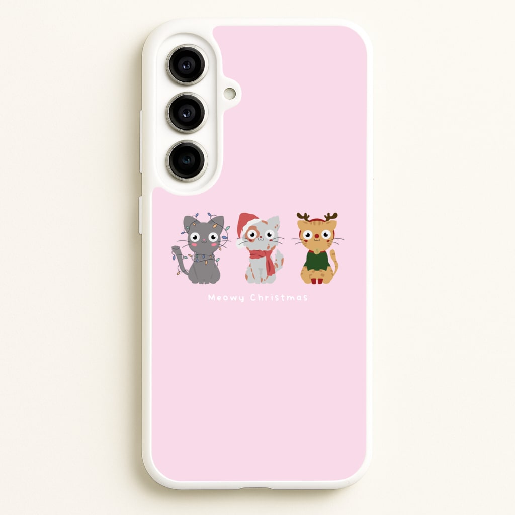 Meowy Christmas - Christmas Phone Case for Galaxy A56