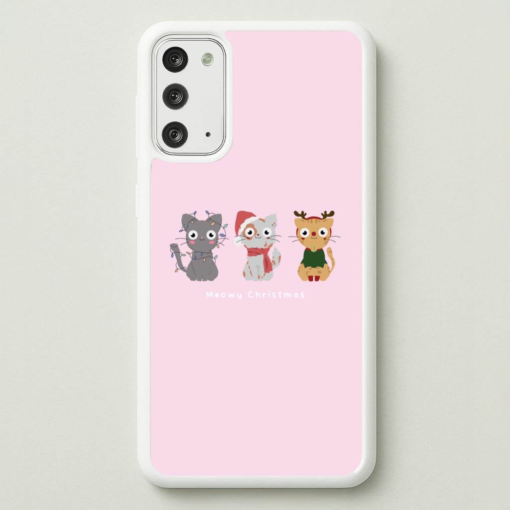 Meowy Christmas - Christmas Phone Case for Galaxy Note 20