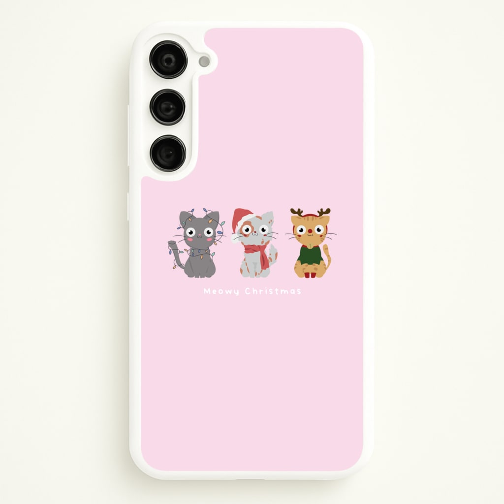 Meowy Christmas - Christmas Phone Case for Galaxy S23 Plus