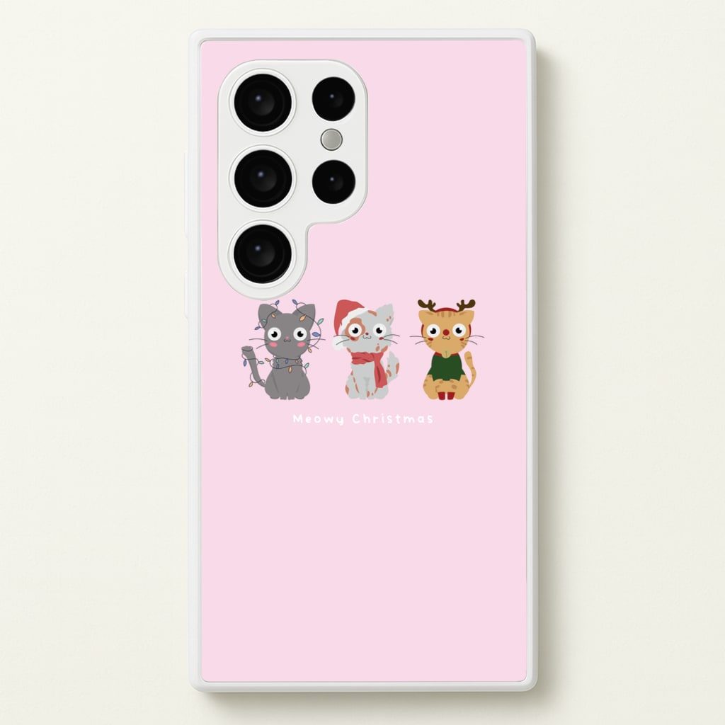 Meowy Christmas - Christmas Phone Case for Galaxy S24 Ultra