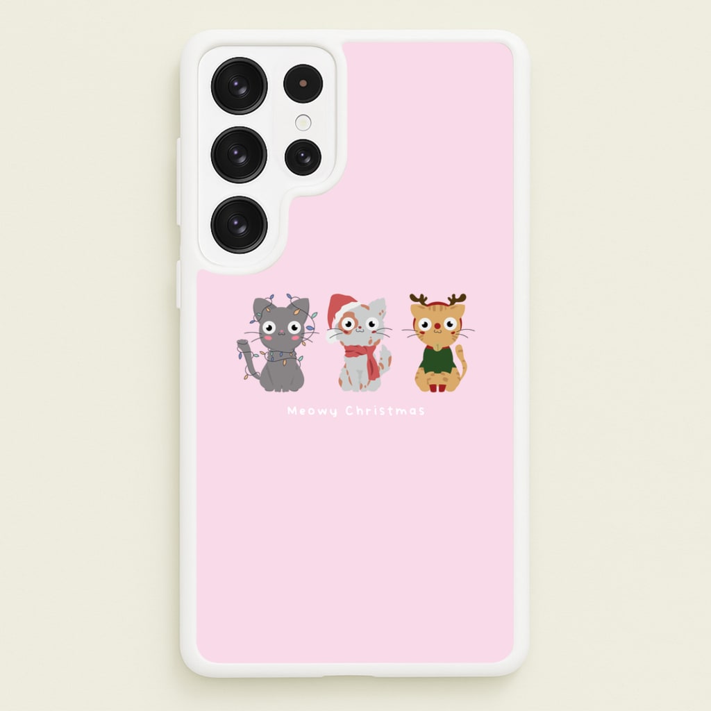 Meowy Christmas - Christmas Phone Case for Galaxy S23 Ultra