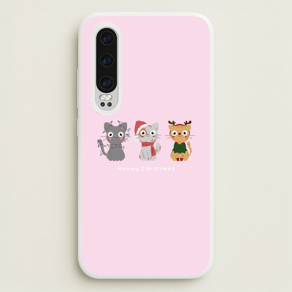 Meowy Christmas - Christmas Phone Case for Huawei P30