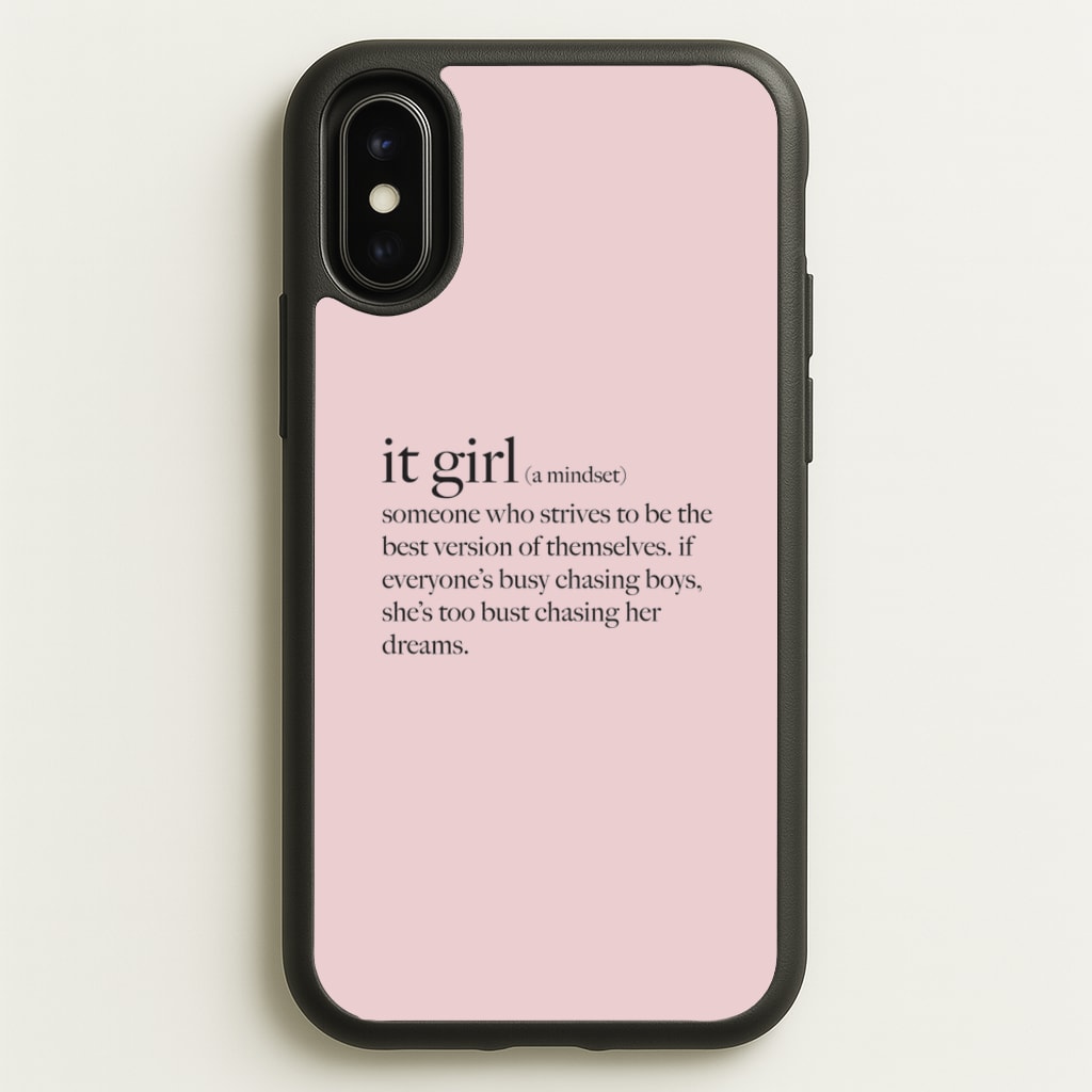 It Girl - Clean Girl Aesthetic - Clean Girl Aesthetic Phone Case for iPhone X / XS
