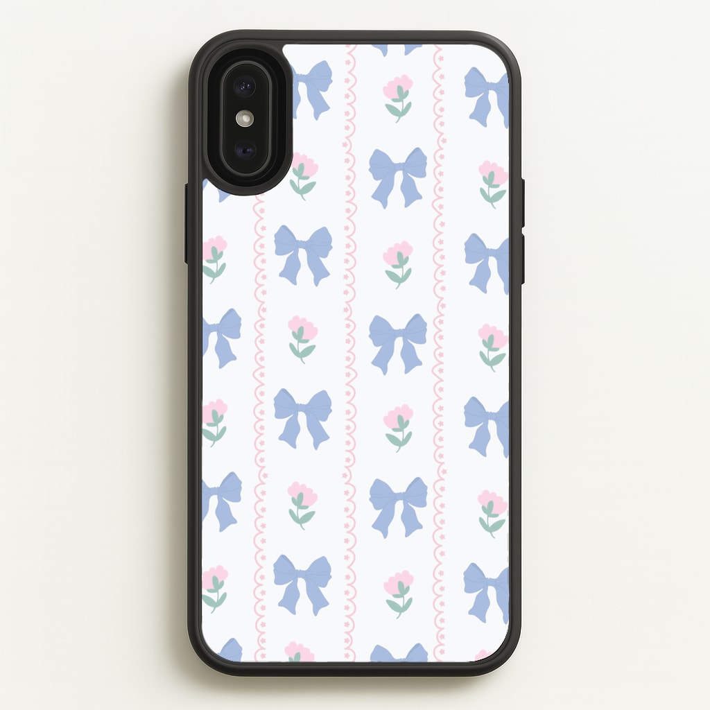 Pink Bows Pattern - Clean Girl Aesthetic - Clean Girl Aesthetic Phone Case for iPhone XS Max