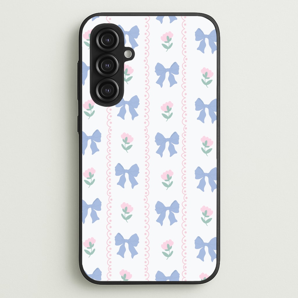 Pink Bows Pattern - Clean Girl Aesthetic - Clean Girl Aesthetic Phone Case for Galaxy S23FE