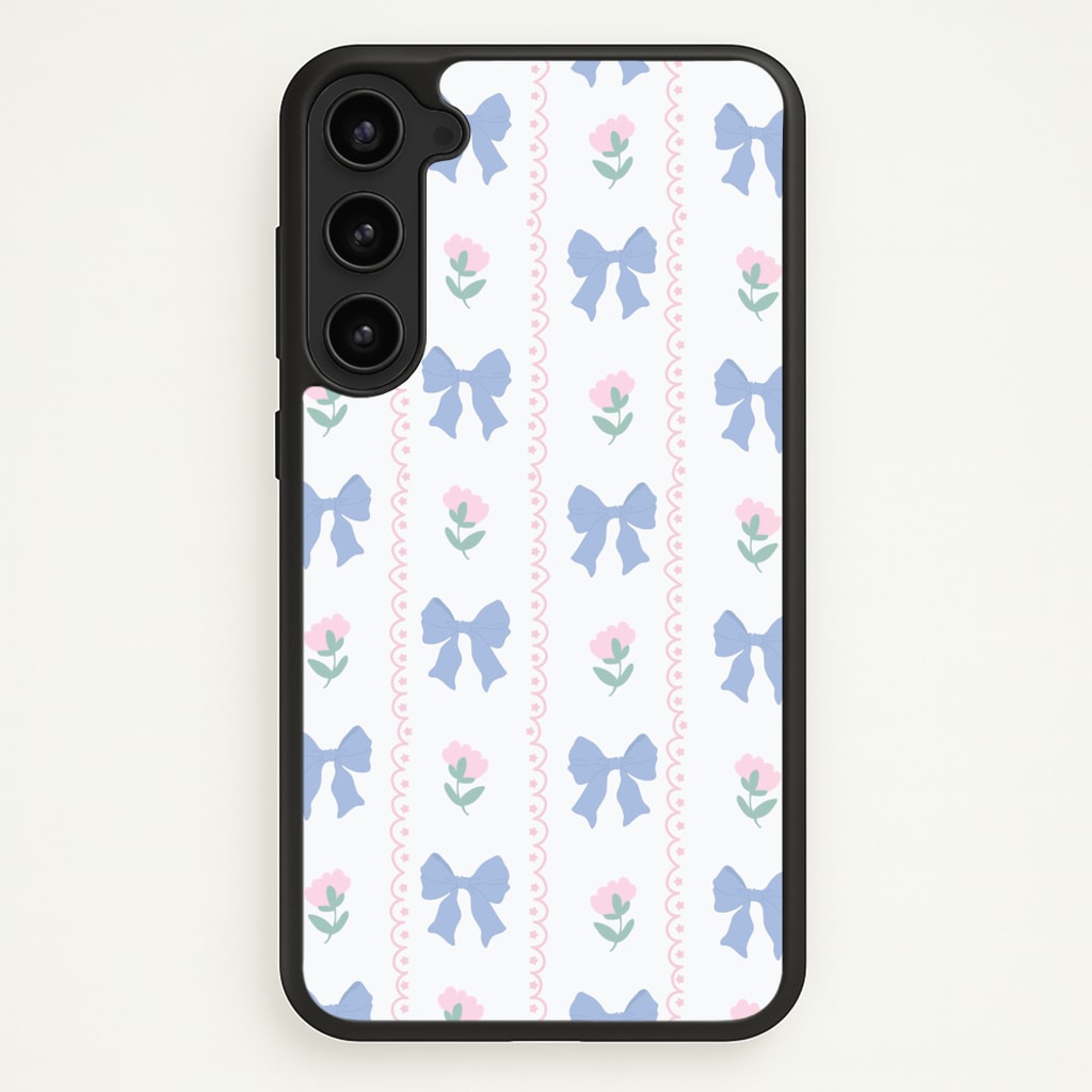 Pink Bows Pattern - Clean Girl Aesthetic - Clean Girl Aesthetic Phone Case for Galaxy S23
