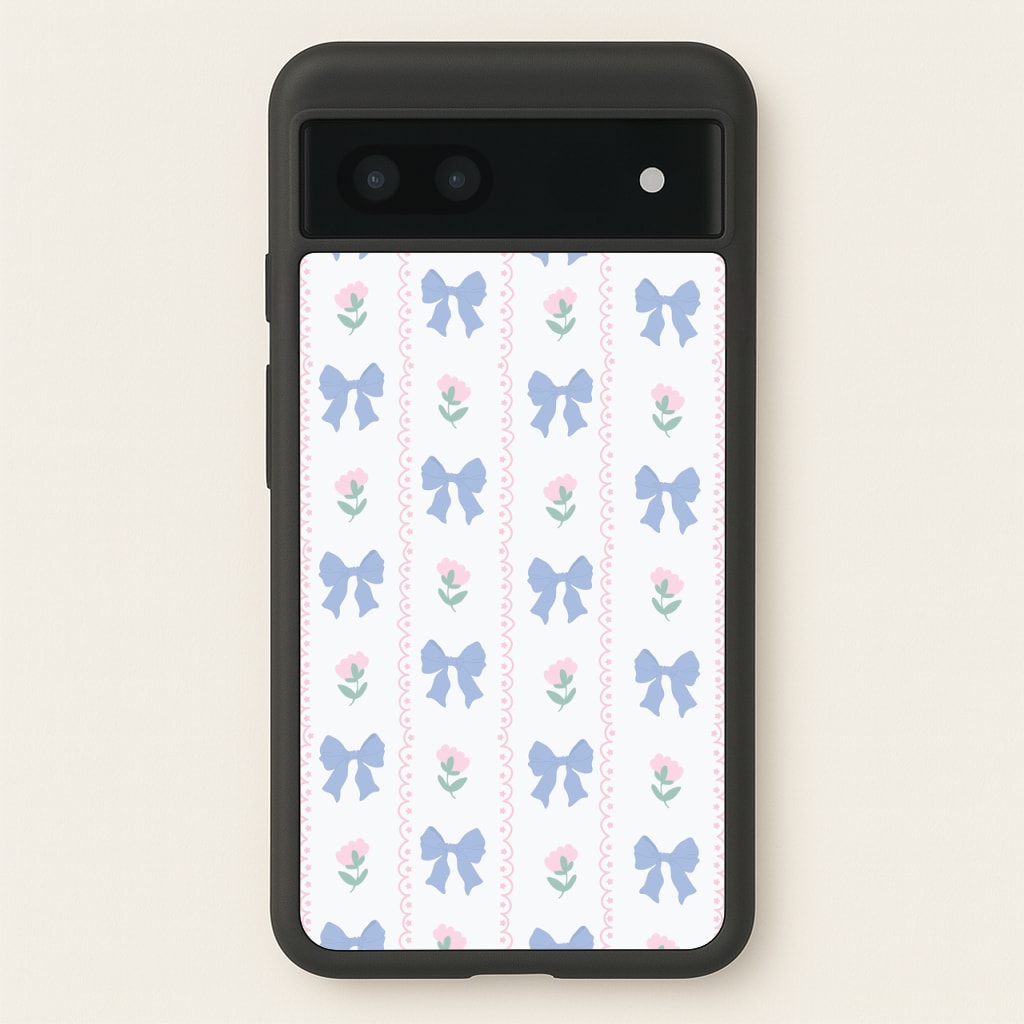 Pink Bows Pattern - Clean Girl Aesthetic - Clean Girl Aesthetic Phone Case for Google Pixel 7a