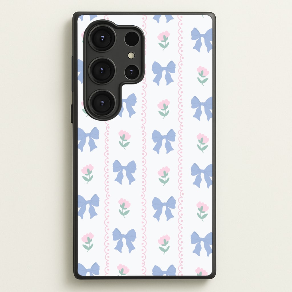 Pink Bows Pattern - Clean Girl Aesthetic - Clean Girl Aesthetic Phone Case for Galaxy S25 Ultra