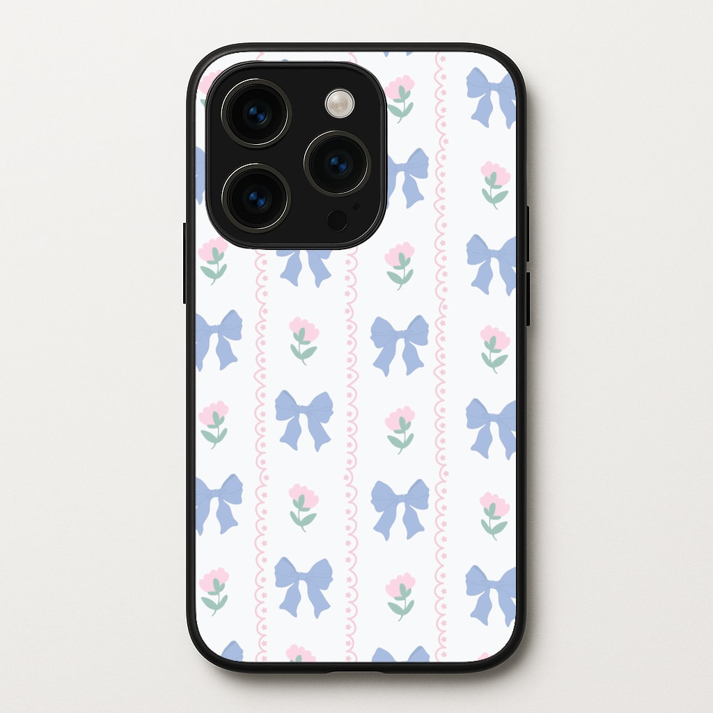 Pink Bows Pattern - Clean Girl Aesthetic - Clean Girl Aesthetic Phone Case for iPhone 14 Pro Max