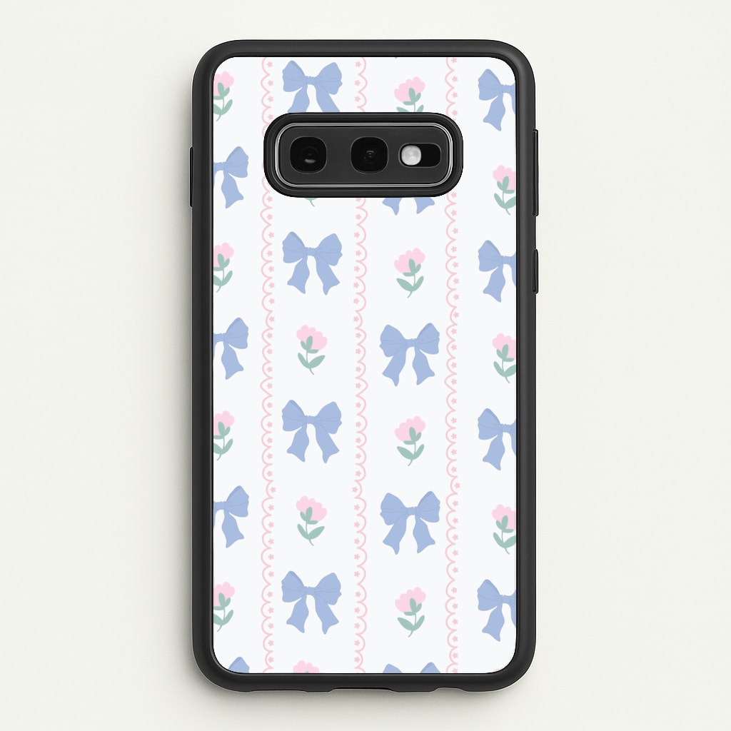 Pink Bows Pattern - Clean Girl Aesthetic - Clean Girl Aesthetic Phone Case for Galaxy S10e