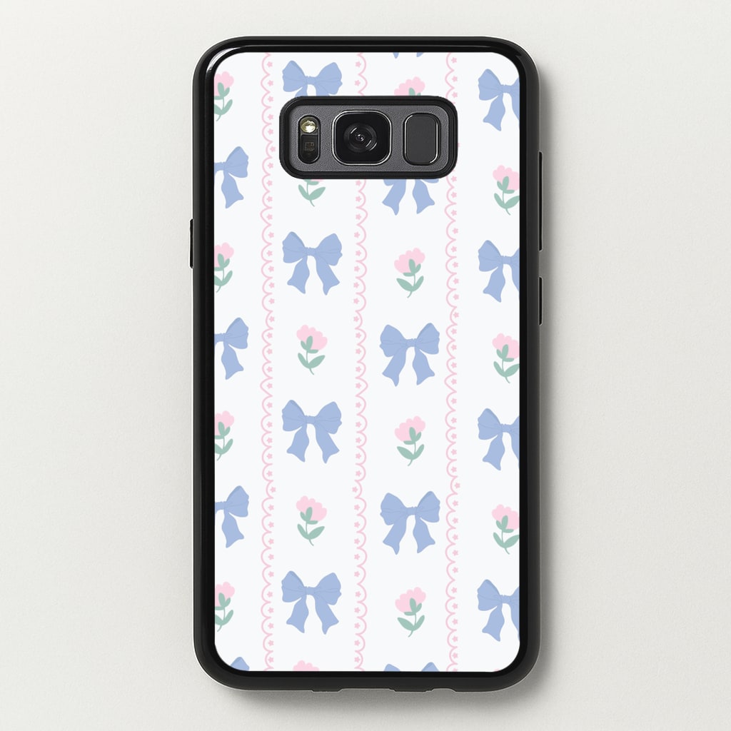 Pink Bows Pattern - Clean Girl Aesthetic - Clean Girl Aesthetic Phone Case for Galaxy S8